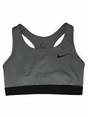 Nike Gray & Black Dri‑Fit Racerback Sports Bra Size Small
